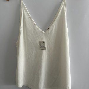 Free People Intimately off-white Ribbed V Neck New With Tags!